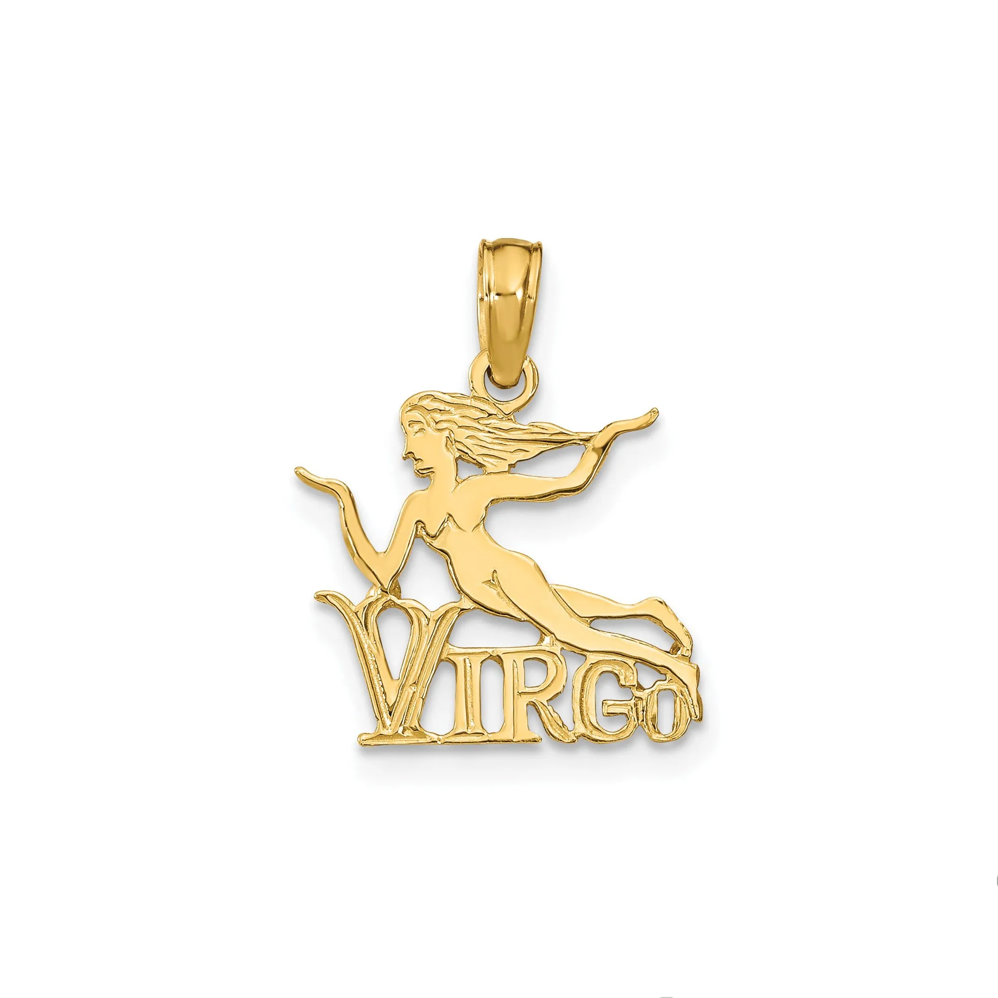 14k Real Solid Gold Zodiac Birth Symbol Pendant Charm