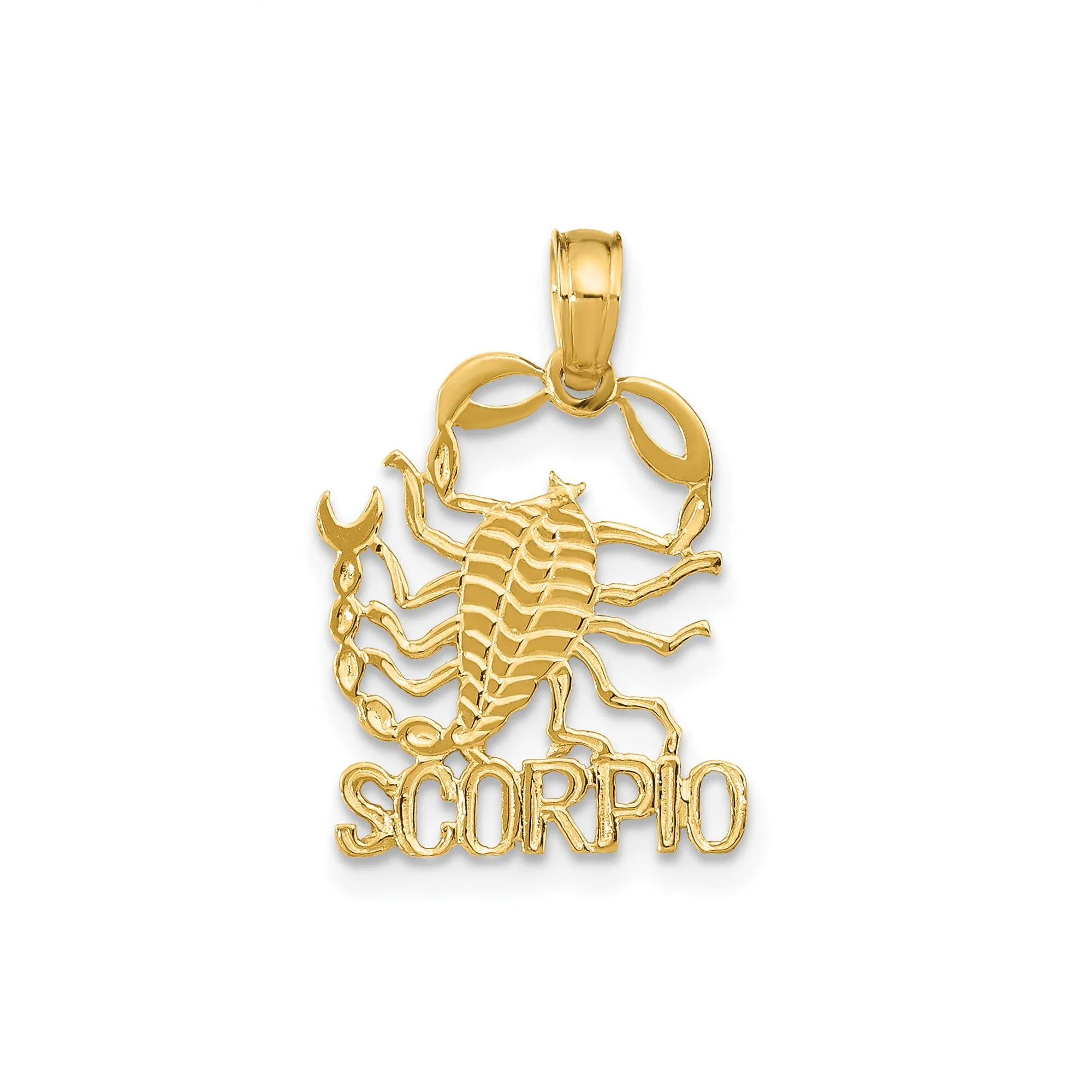 14k Real Solid Gold Zodiac Birth Symbol Pendant Charm