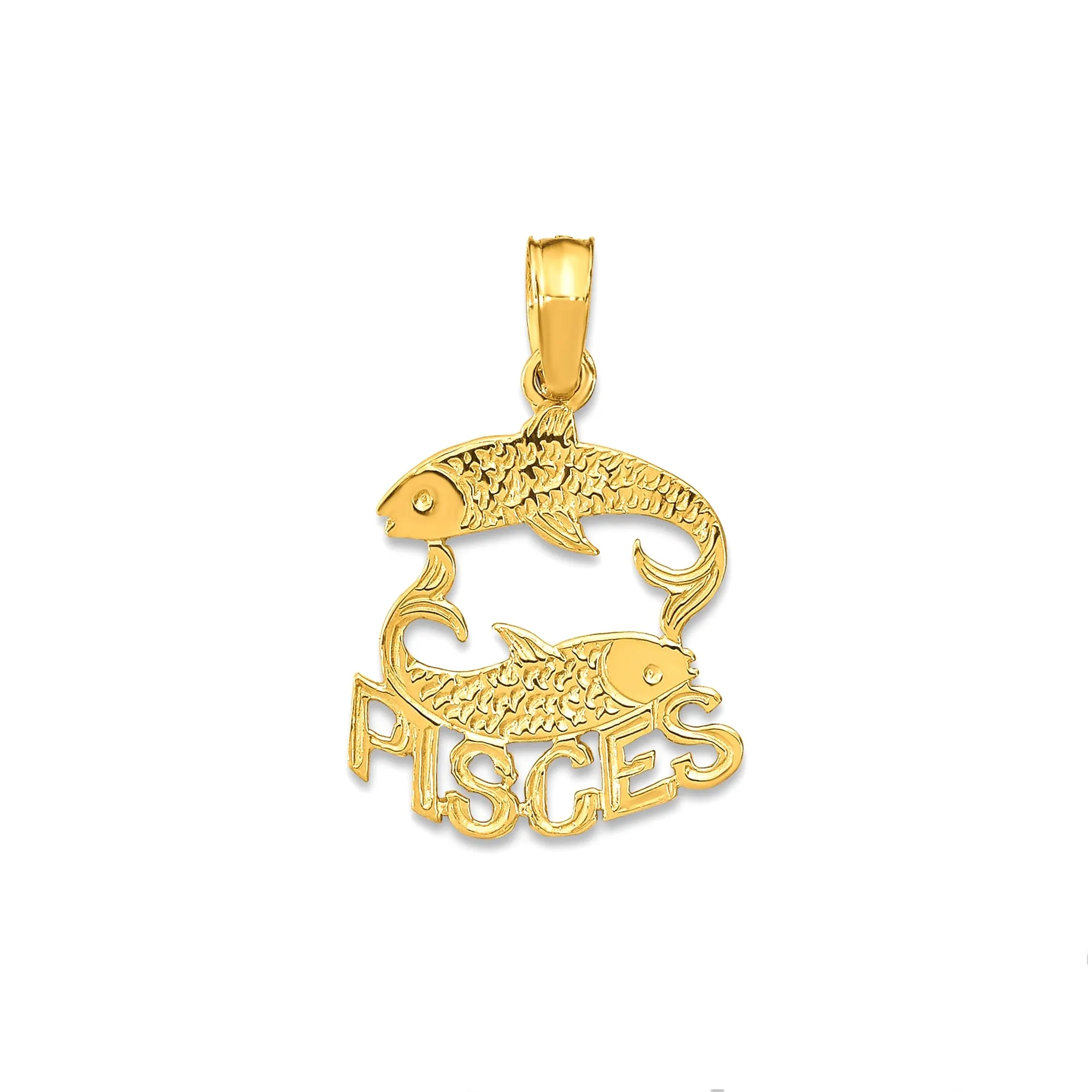 14k Real Solid Gold Zodiac Birth Symbol Pendant Charm