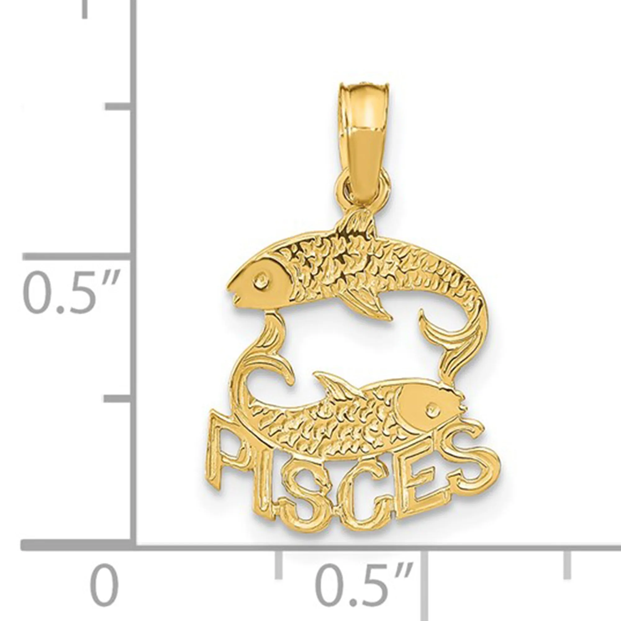 14k Real Solid Gold Zodiac Birth Symbol Pendant Charm