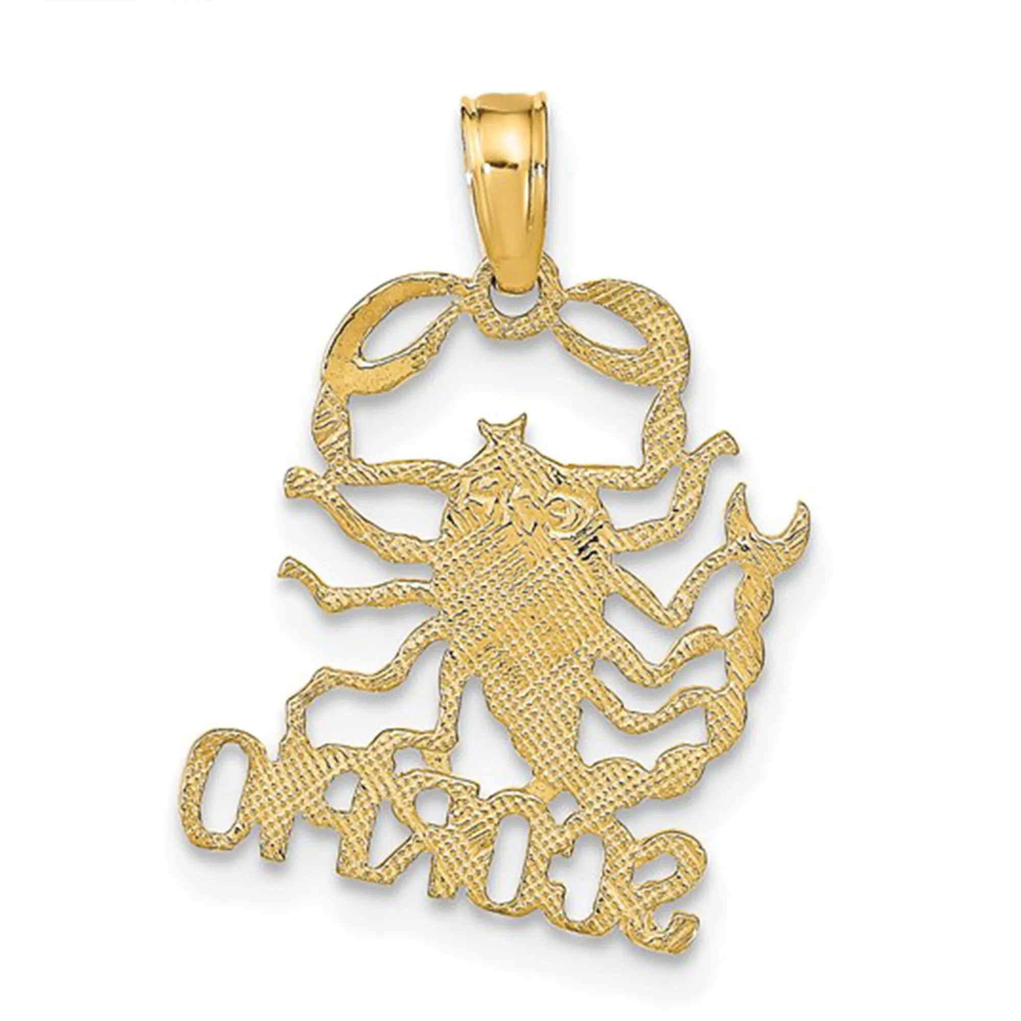 14k Real Solid Gold Zodiac Birth Symbol Pendant Charm