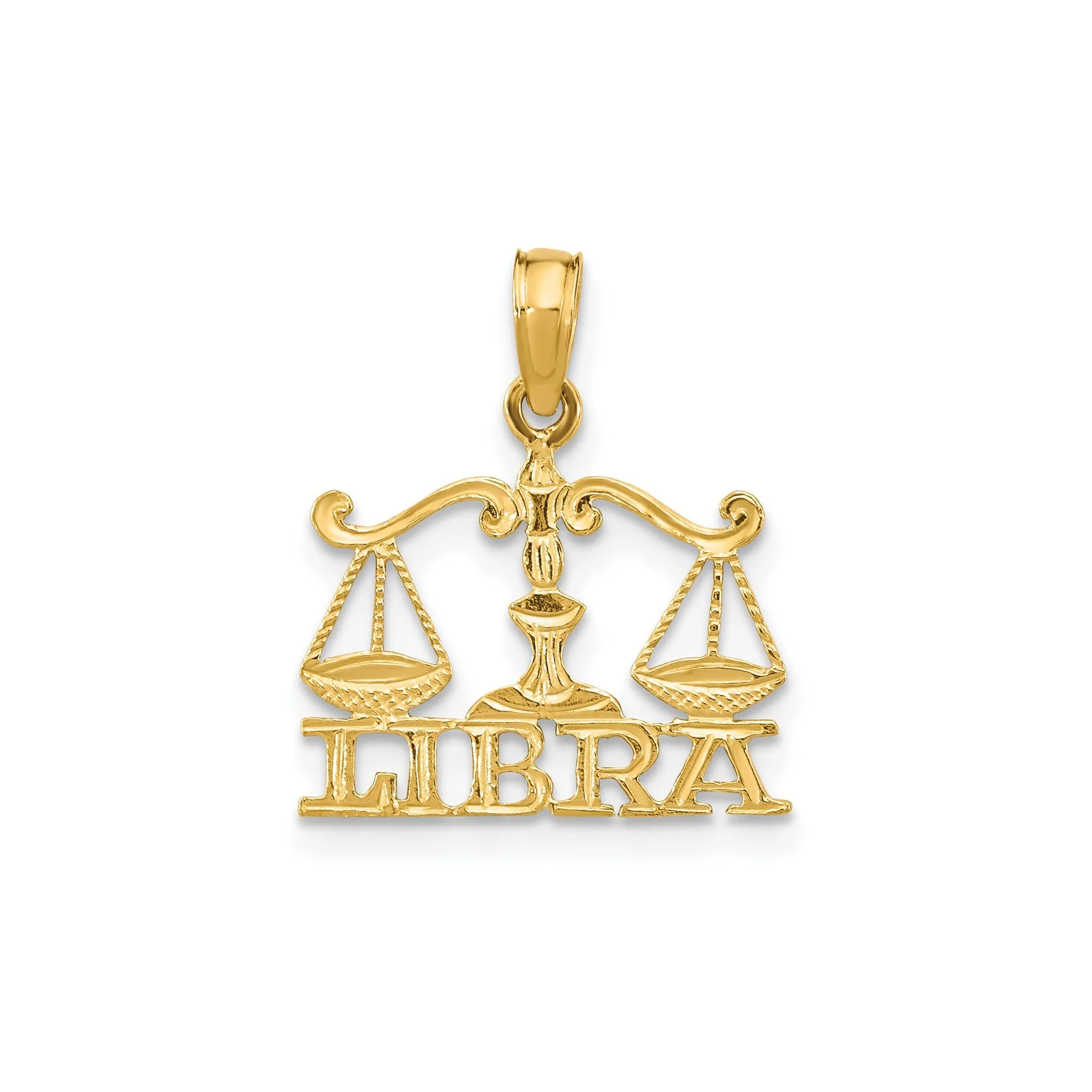 14k Real Solid Gold Zodiac Birth Symbol Pendant Charm