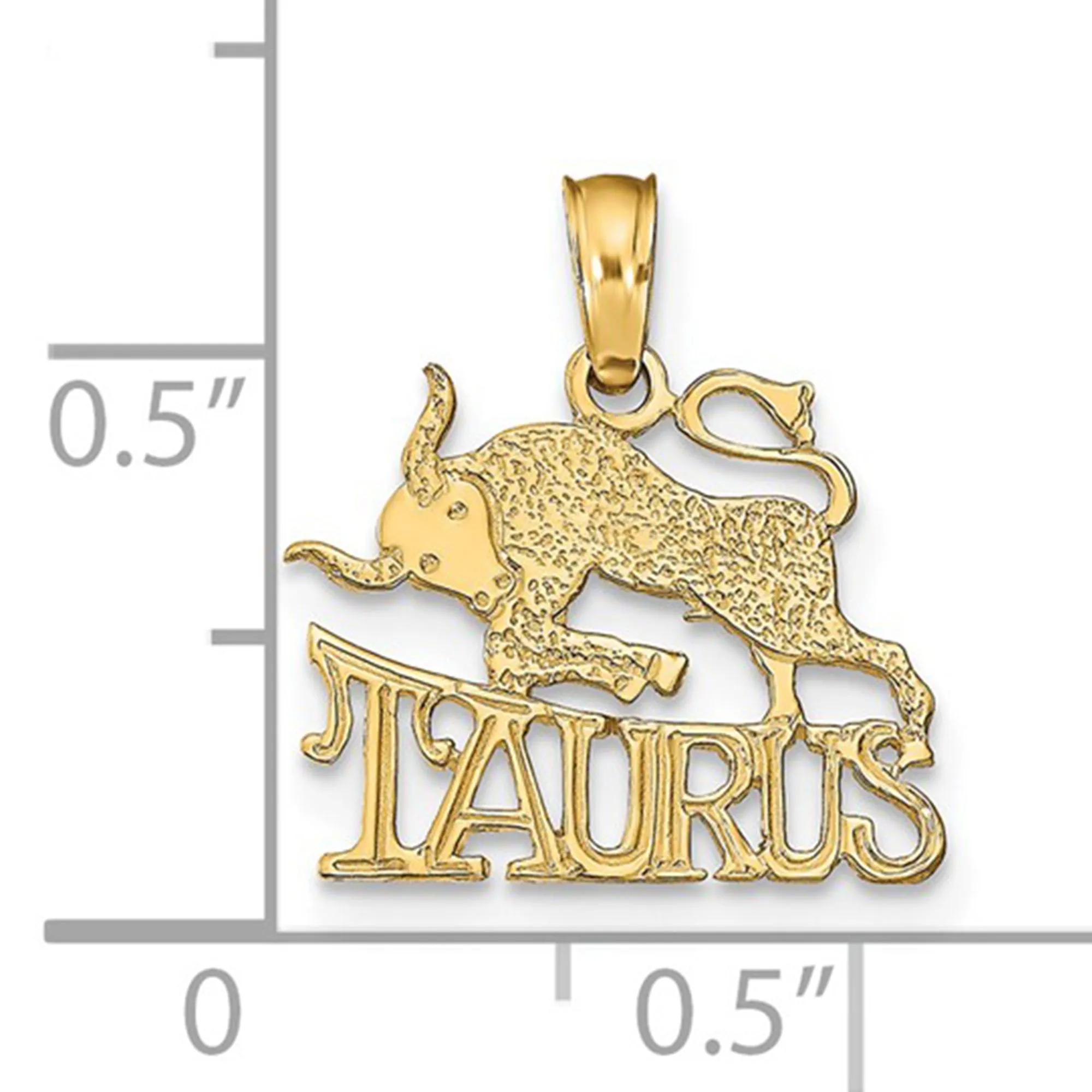 14k Real Solid Gold Zodiac Birth Symbol Pendant Charm