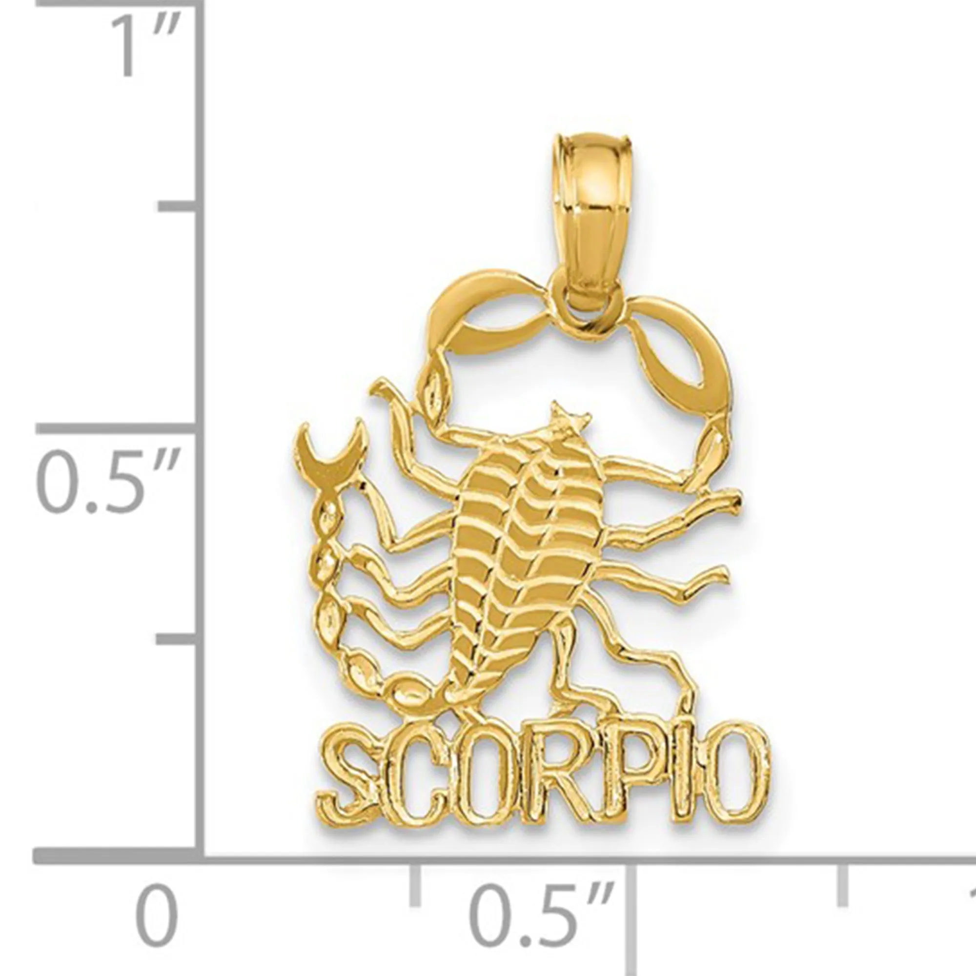 14k Real Solid Gold Zodiac Birth Symbol Pendant Charm