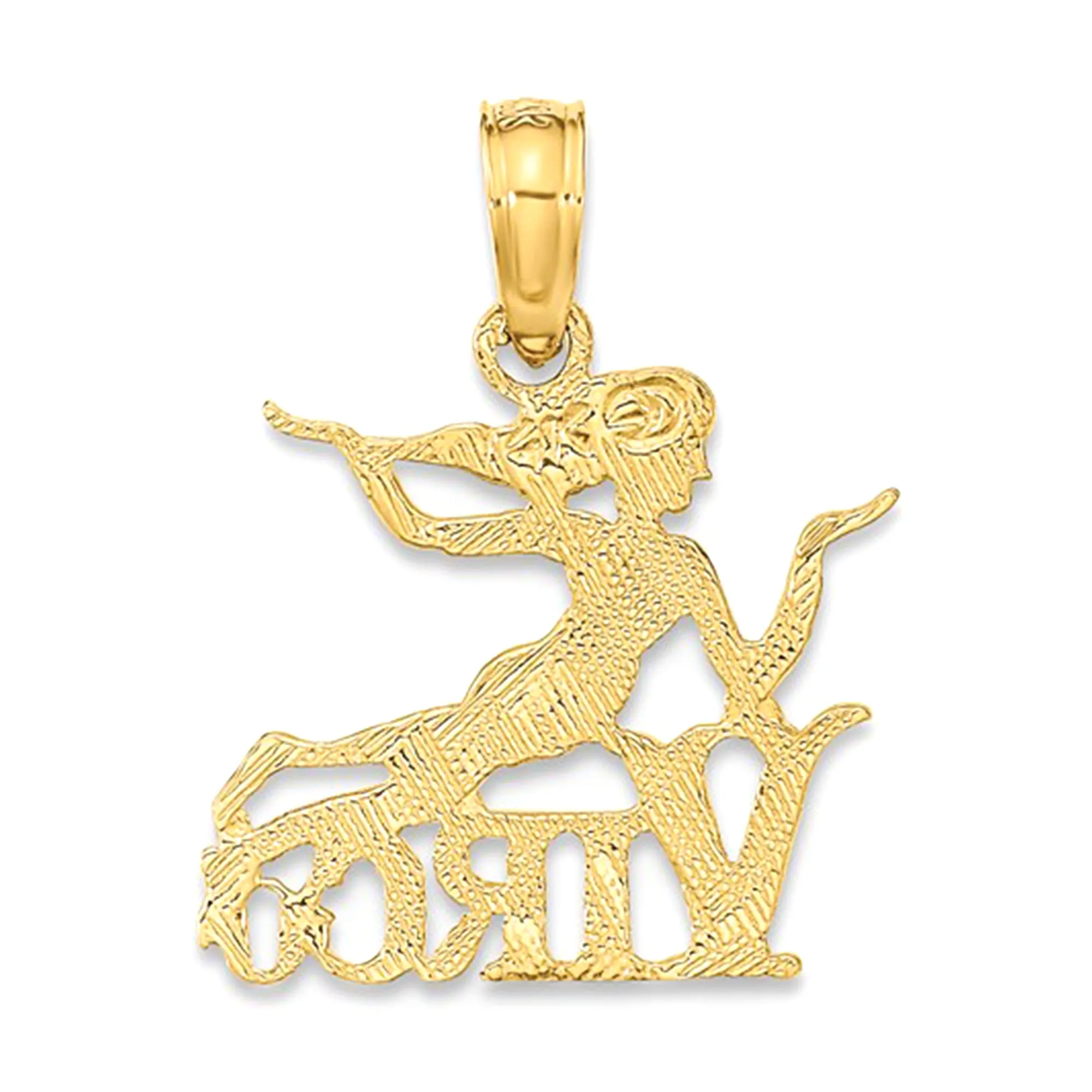 14k Real Solid Gold Zodiac Birth Symbol Pendant Charm