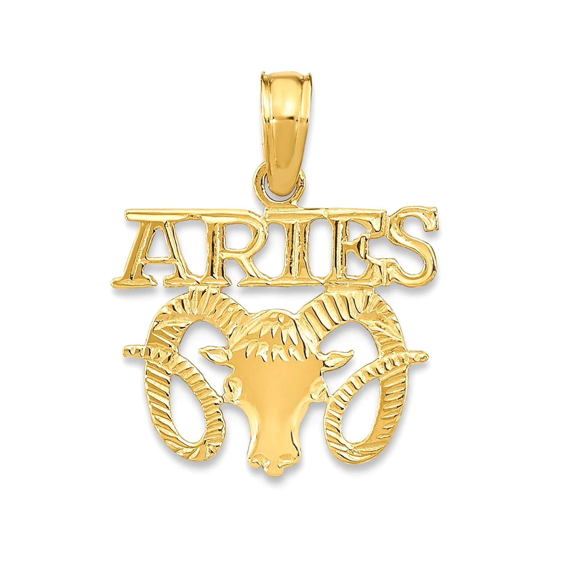 14k Real Solid Gold Zodiac Birth Symbol Pendant Charm