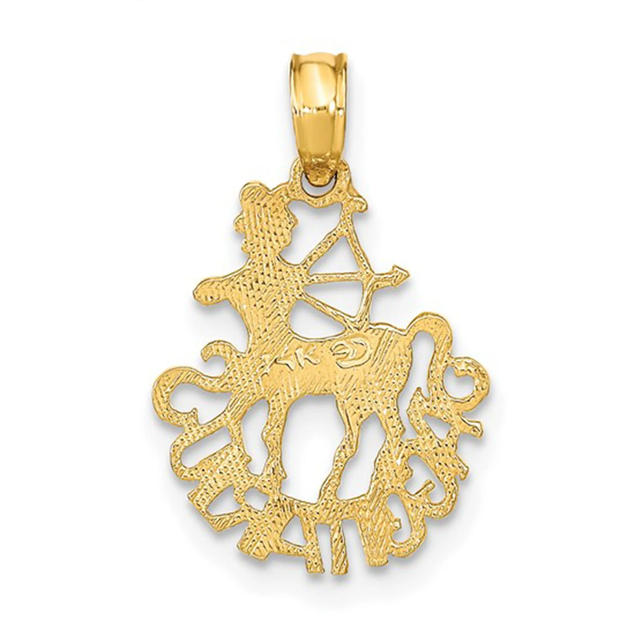 14k Real Solid Gold Zodiac Birth Symbol Pendant Charm