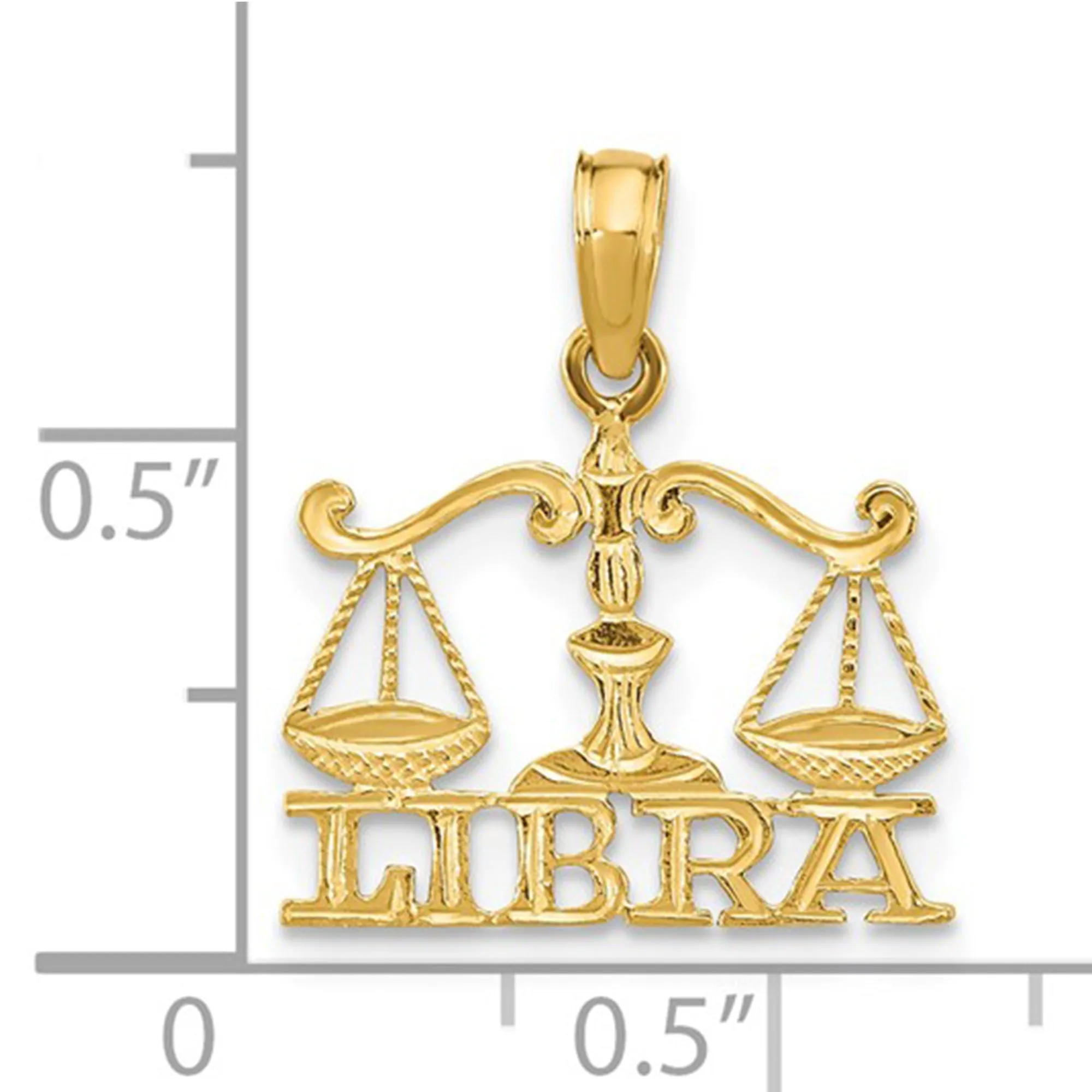 14k Real Solid Gold Zodiac Birth Symbol Pendant Charm