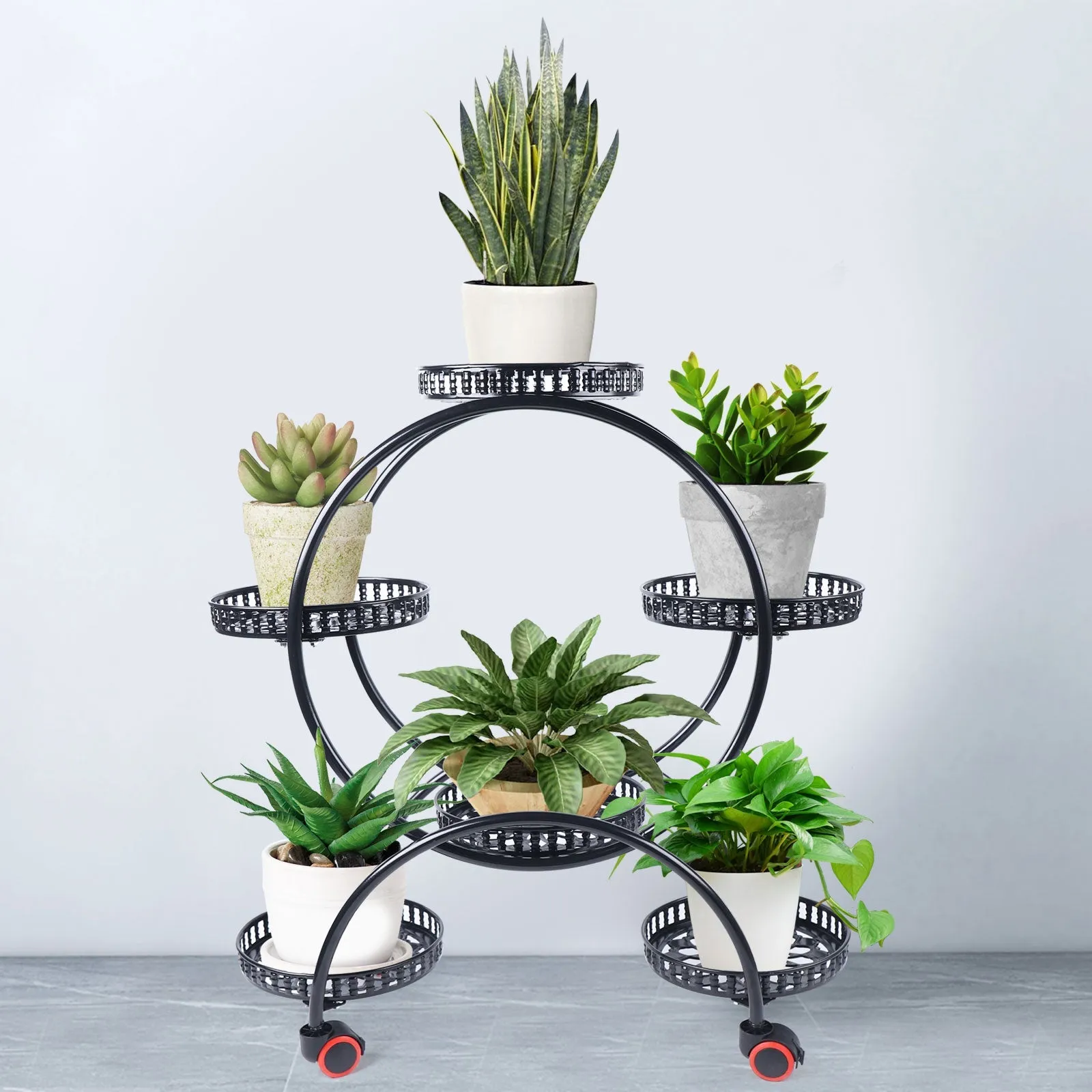 6 Pot Circle Metal Plant Stand