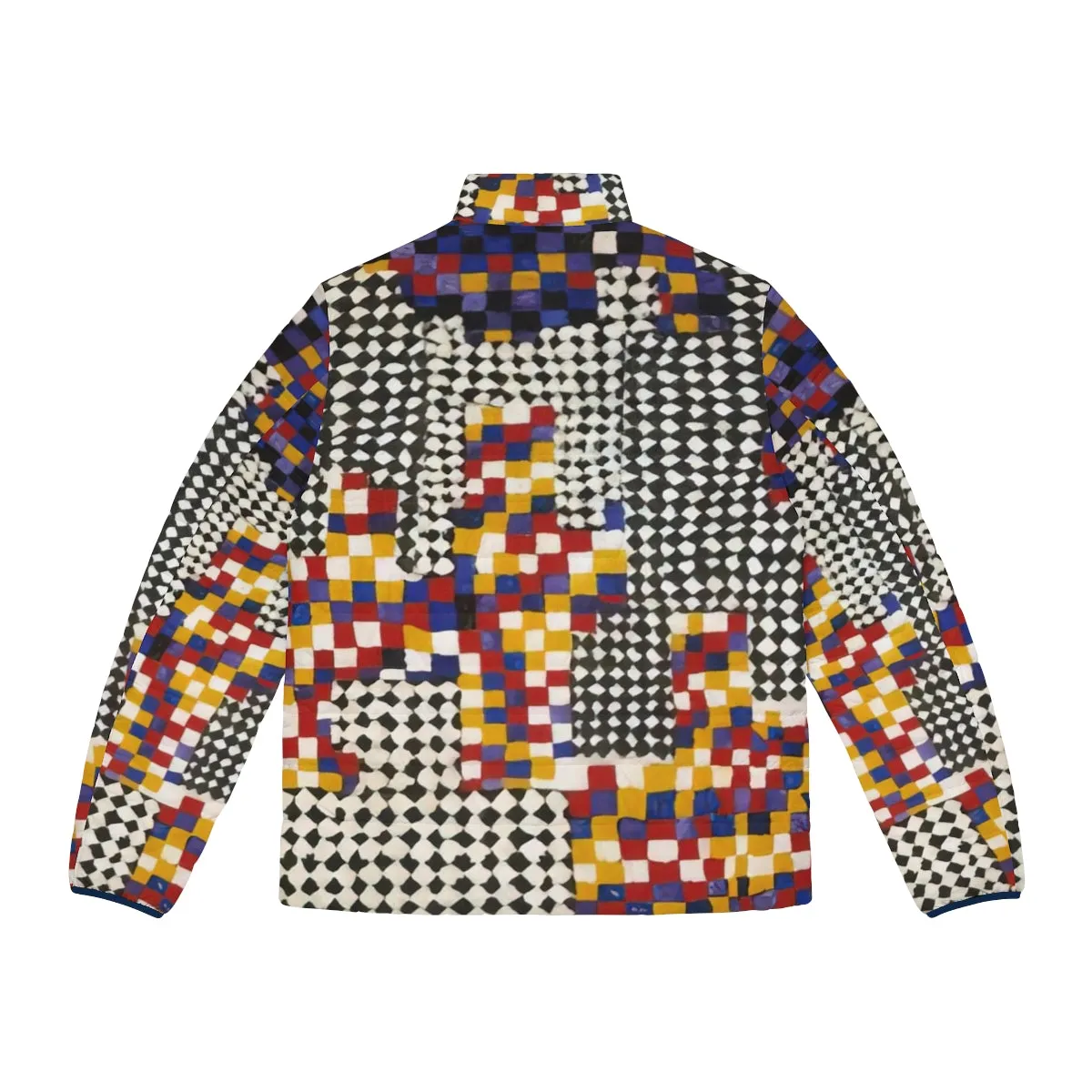 Alfred Jensen Inspired Geometric Abstract Puffer Jacket