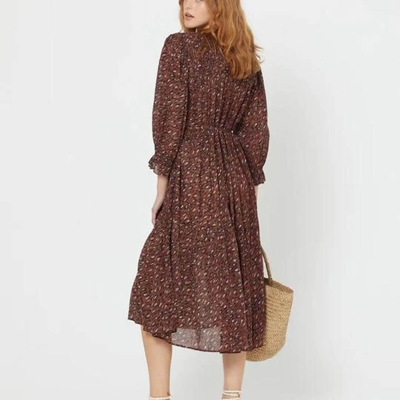 AUGUSTE THYME MIDI DRESS WINE BNWT SIZE S