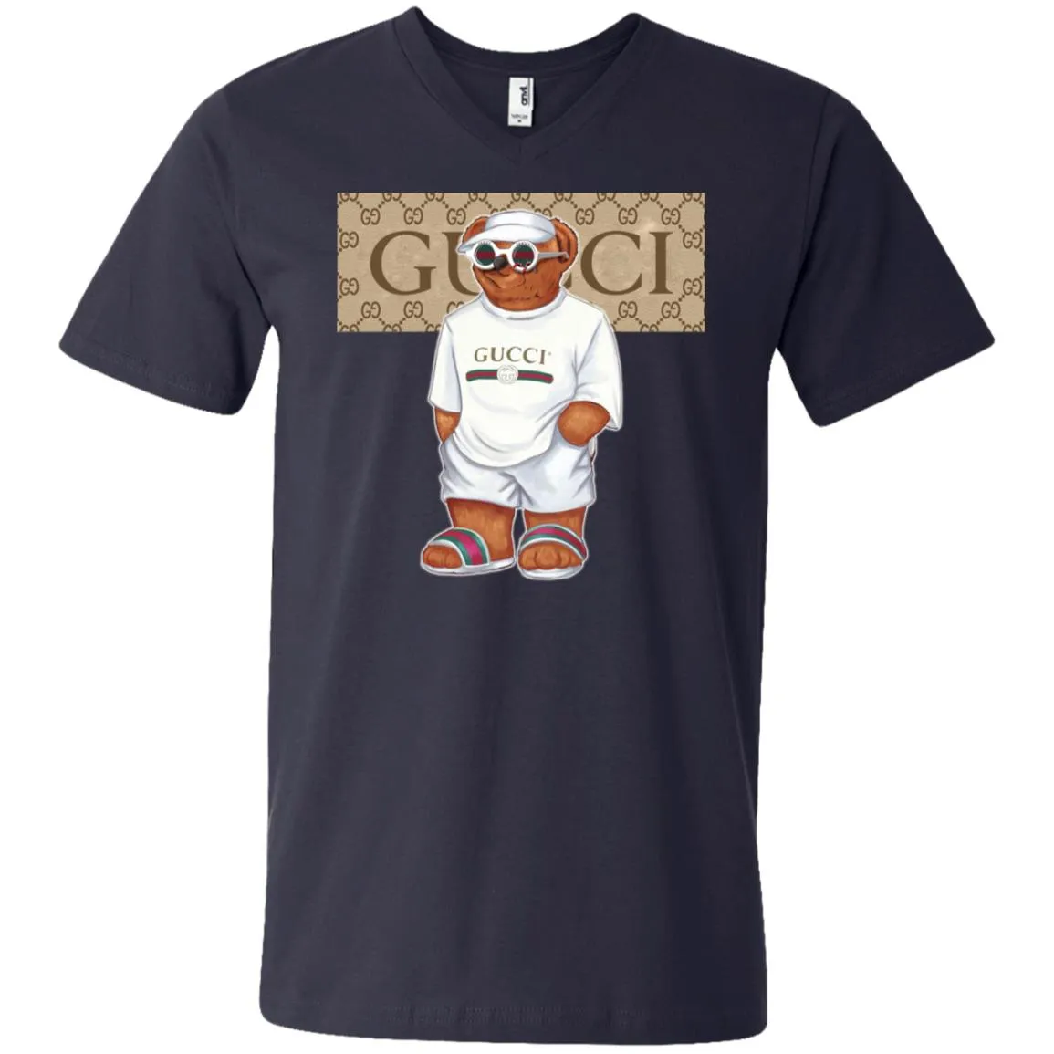 Best Life Gucci Bear T-shirt Men V-Neck T-Shirt