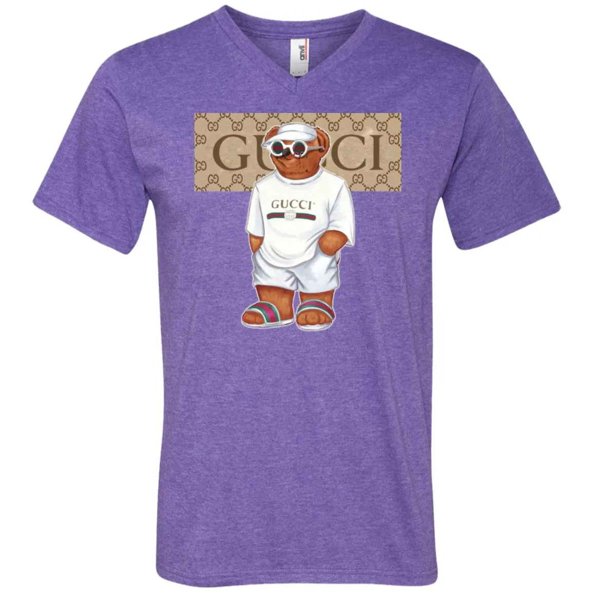 Best Life Gucci Bear T-shirt Men V-Neck T-Shirt