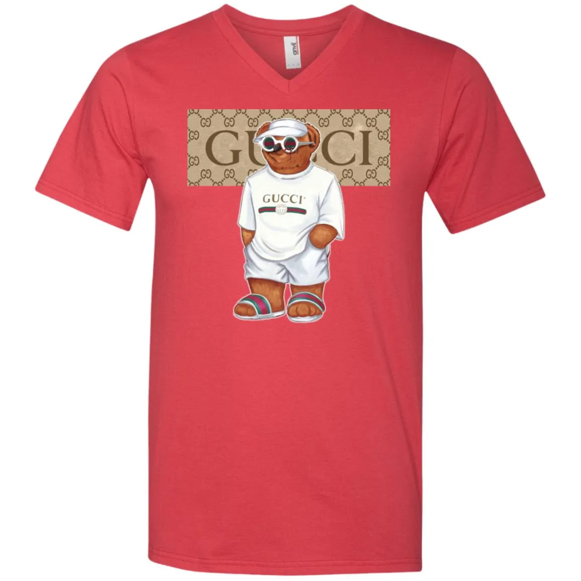 Best Life Gucci Bear T-shirt Men V-Neck T-Shirt