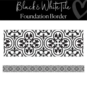 Black and White Tile | Bulletin Board Border | Simply Stylish | Schoolgirl Style