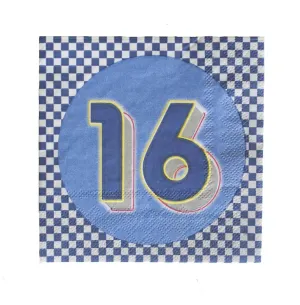 Boy's 16th Birthday - Beverage Napkins (16ct)