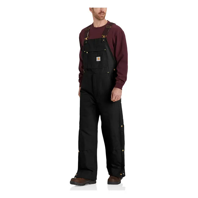 Carhartt Duck Insulated Bib Overall Black