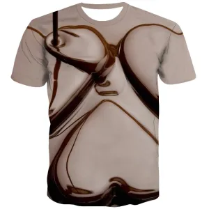 Chocolate T shirts Men Brown T-shirts Graphic Delicious Tshirts Cool Bitter Tshirt Anime