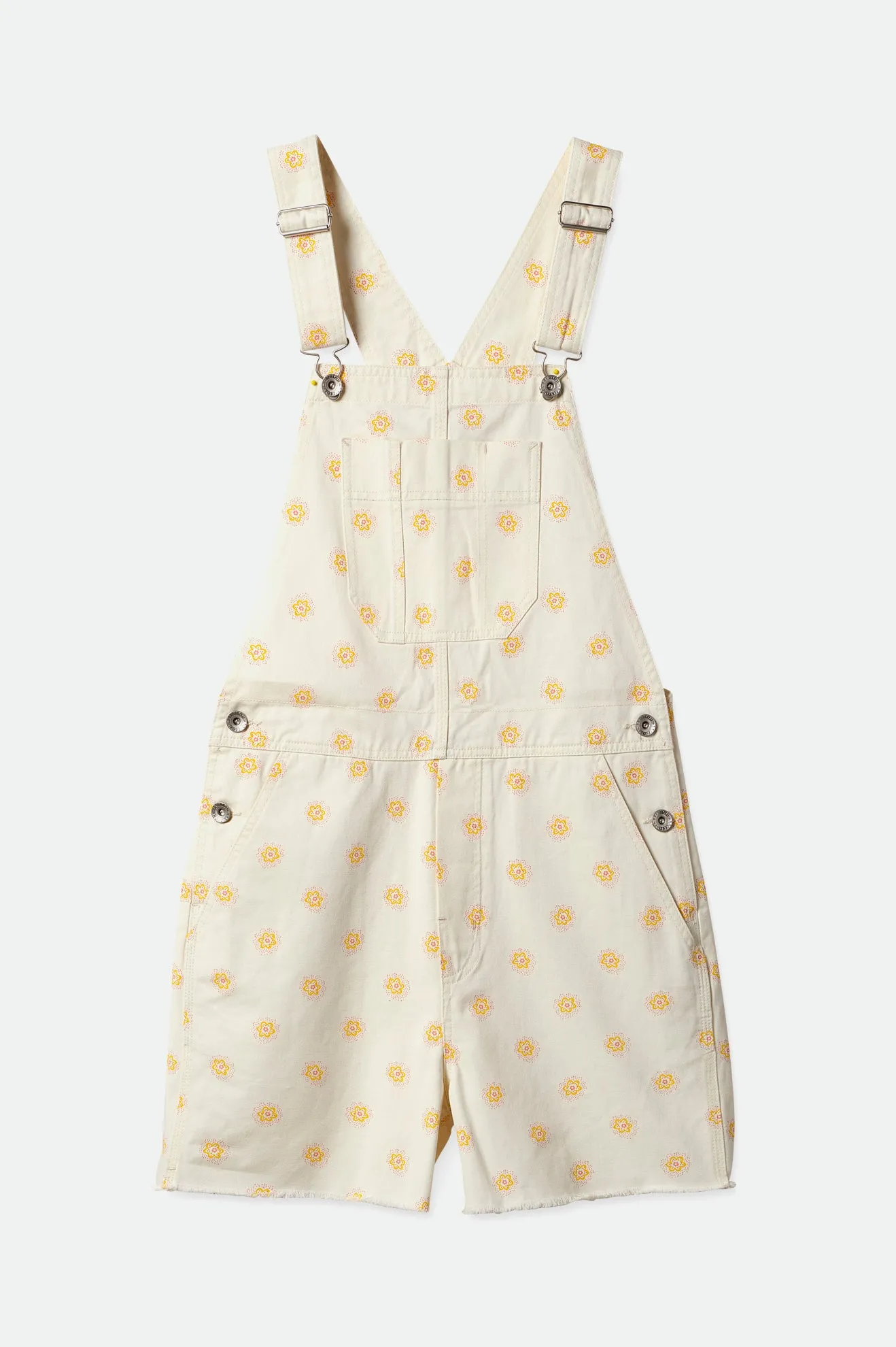 Christina Short Overall - Off White Daisy Dot