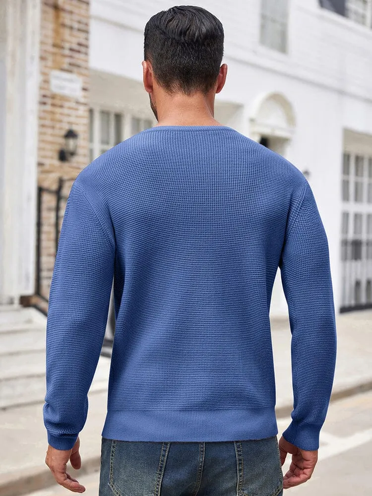 Classic Waffle Knitted Pullover Sweater (US Only)