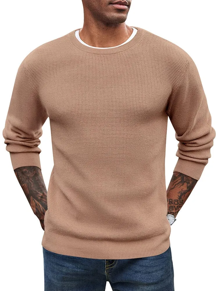 Classic Waffle Knitted Pullover Sweater (US Only)