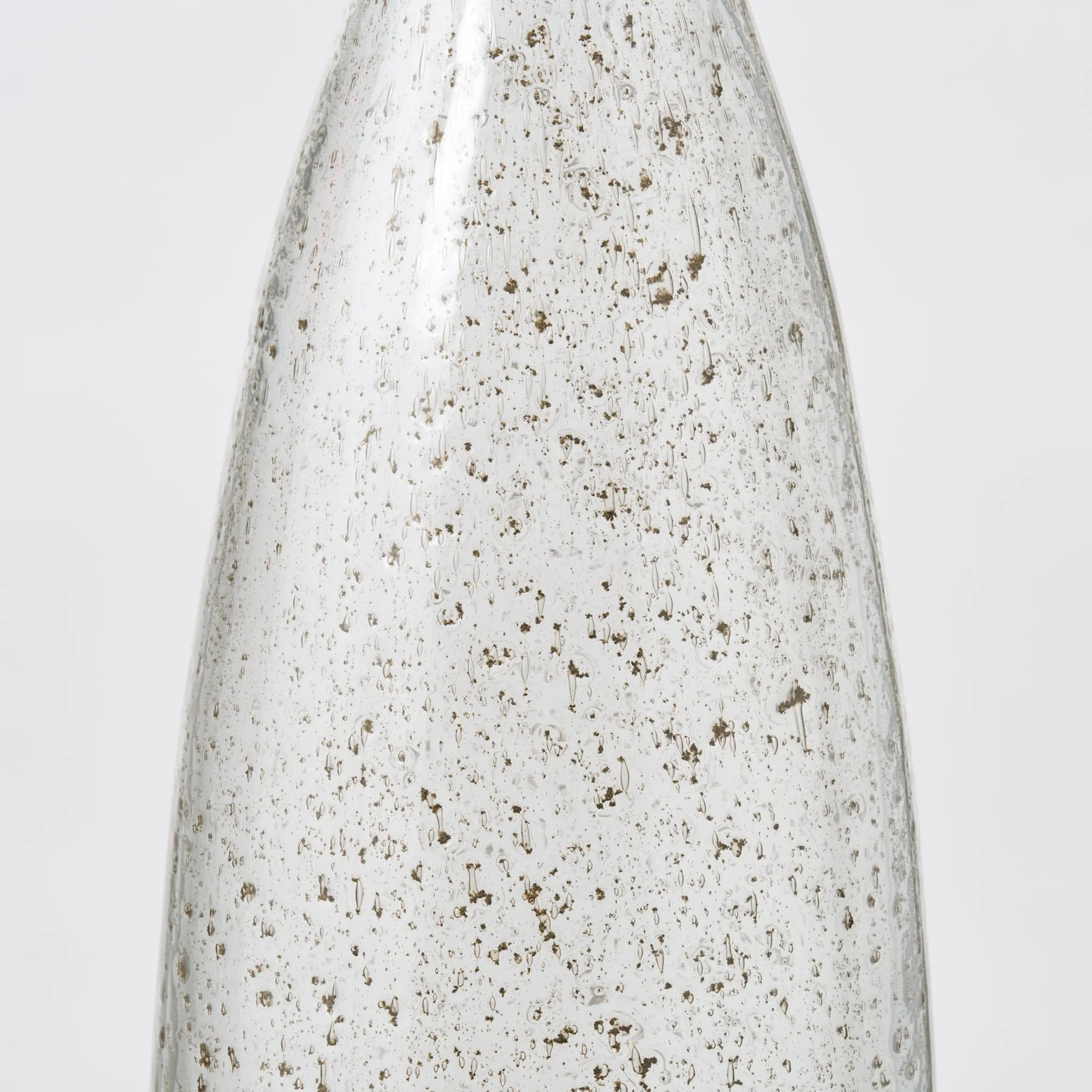 Clear Bubble Textured Recycled Glass Floor Vase