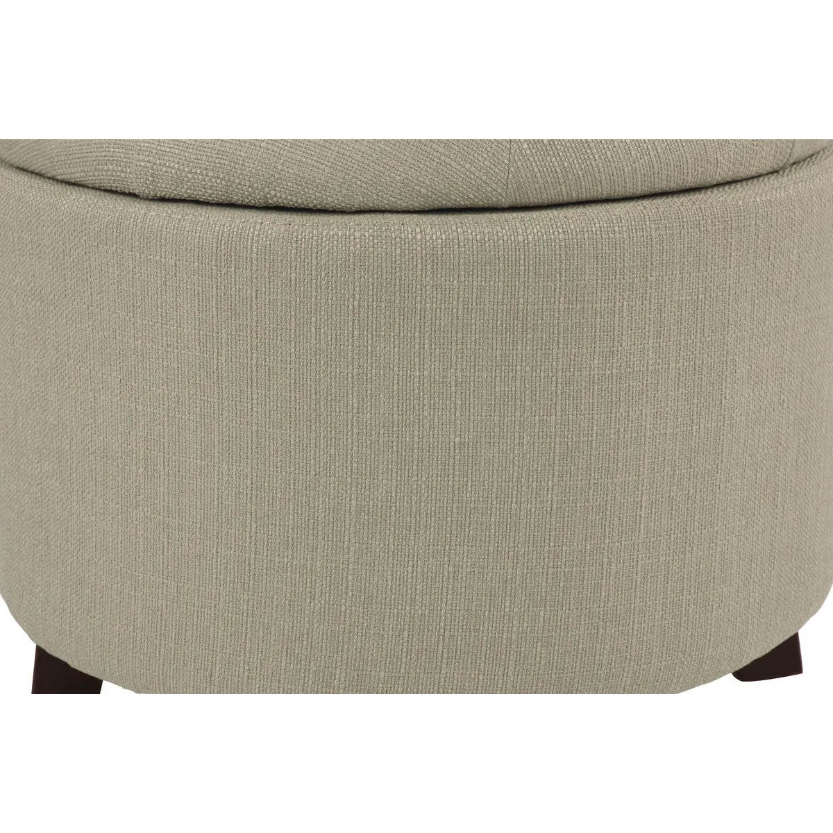 CozyHide Beige Ottoman with Hidden Storage