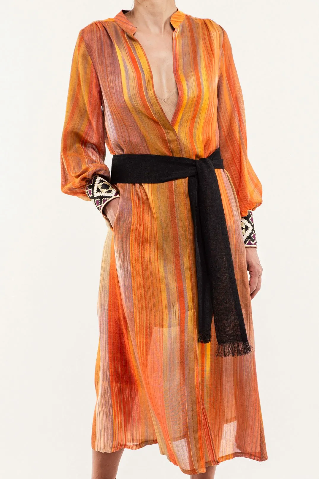 Darai Isfahan Dress - Orange