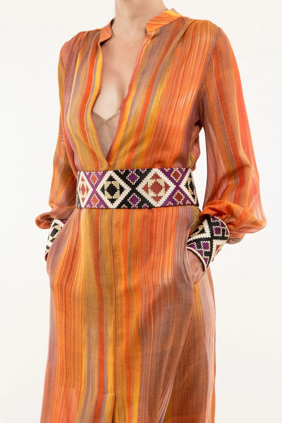 Darai Isfahan Dress - Orange