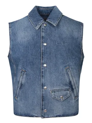 Denim blue vest