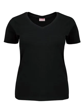 Fitted V-Neck Shirt w/ Large Logo