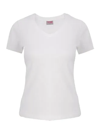 Fitted V-Neck Shirt w/ Large Logo