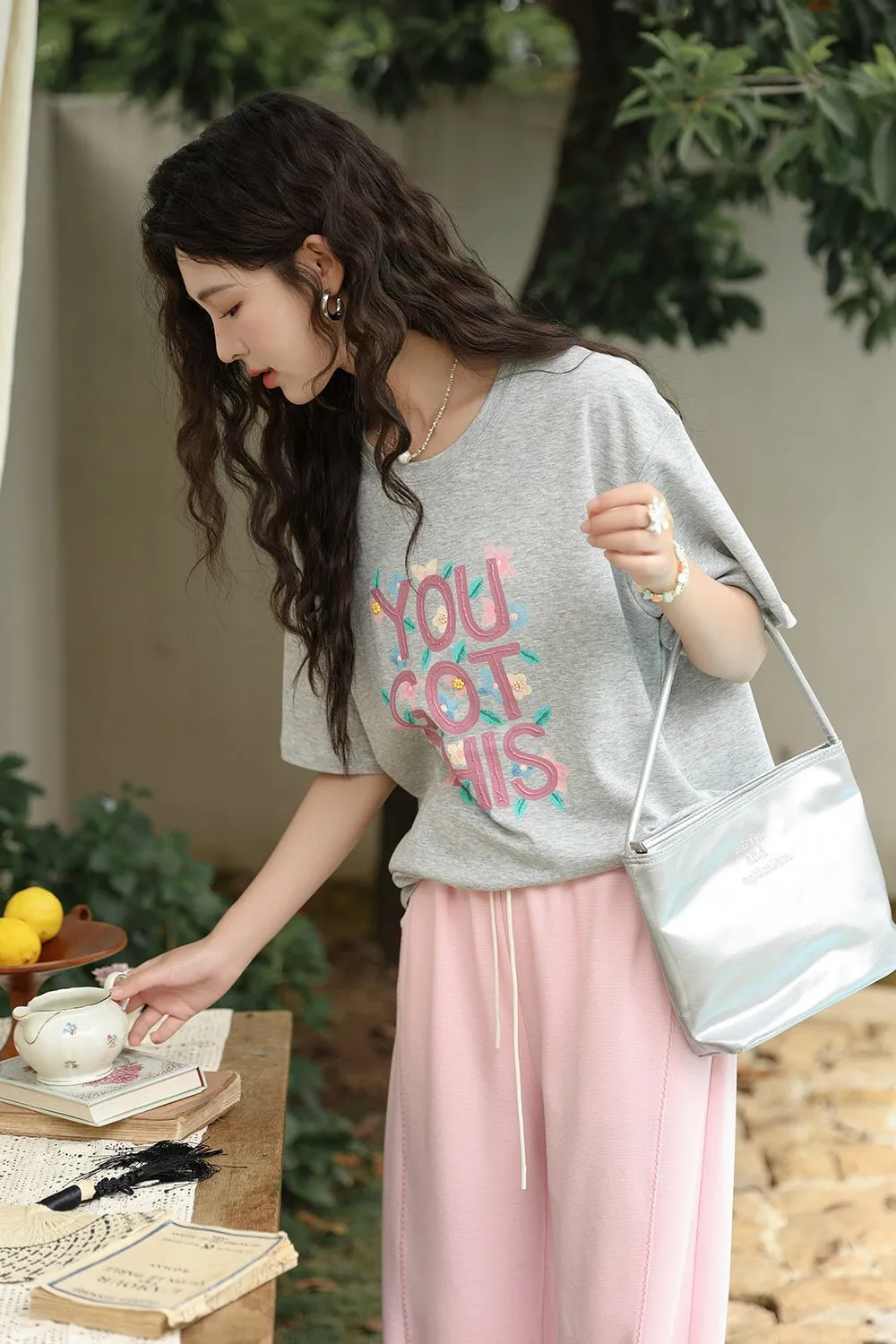 Floral Printing T-shirt for Women