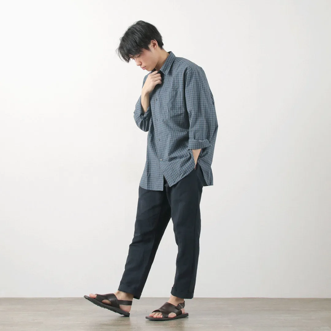 FUJITO / Cotton Linen Seersucker Easy Pants