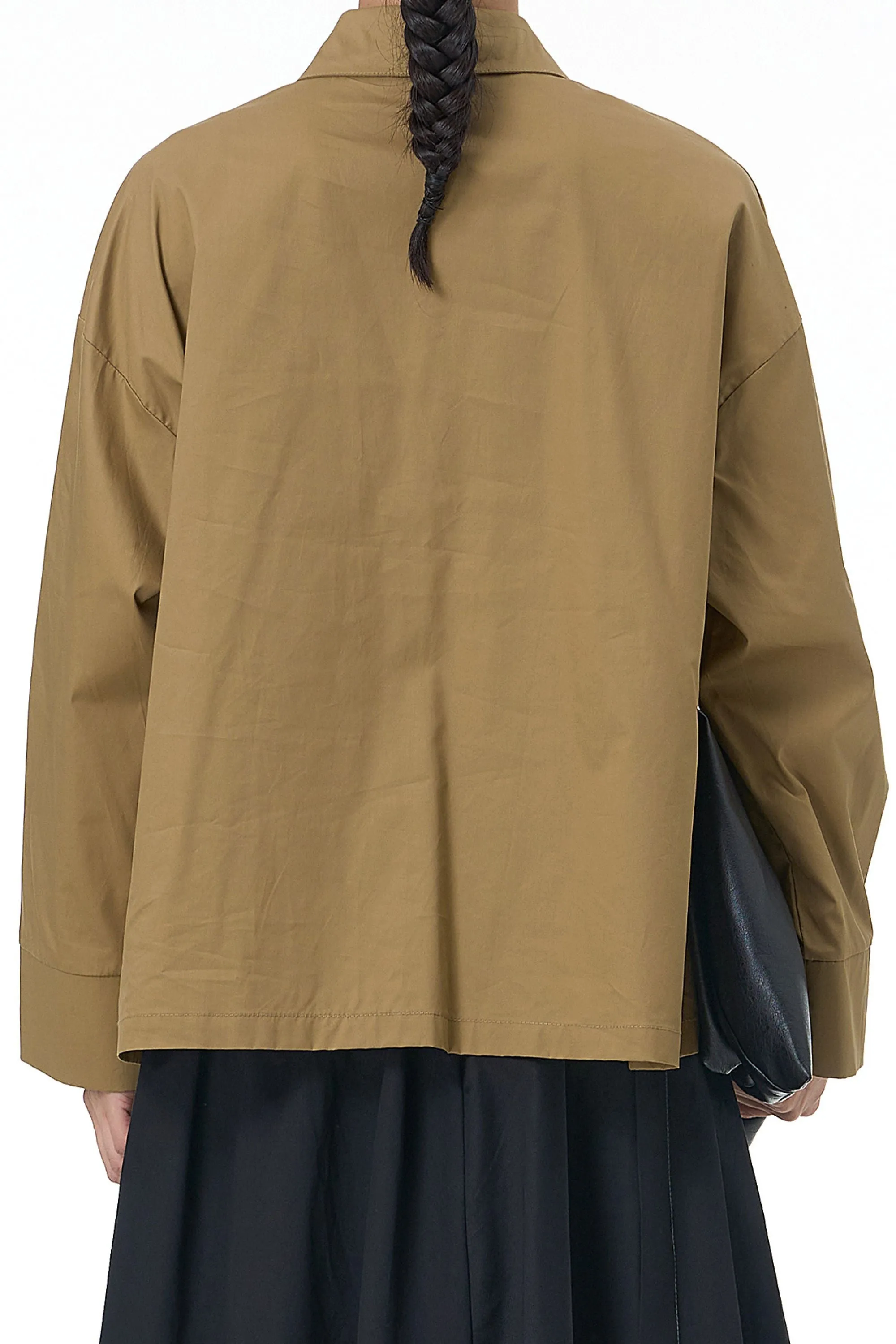 Full Sleeve Camel Shirt With Duel Pockets