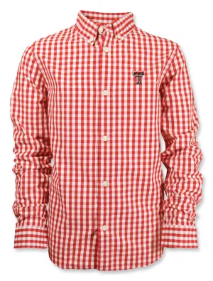 Garb Texas Tech Double T "Callahan" Youth Gingham Dress Shirt