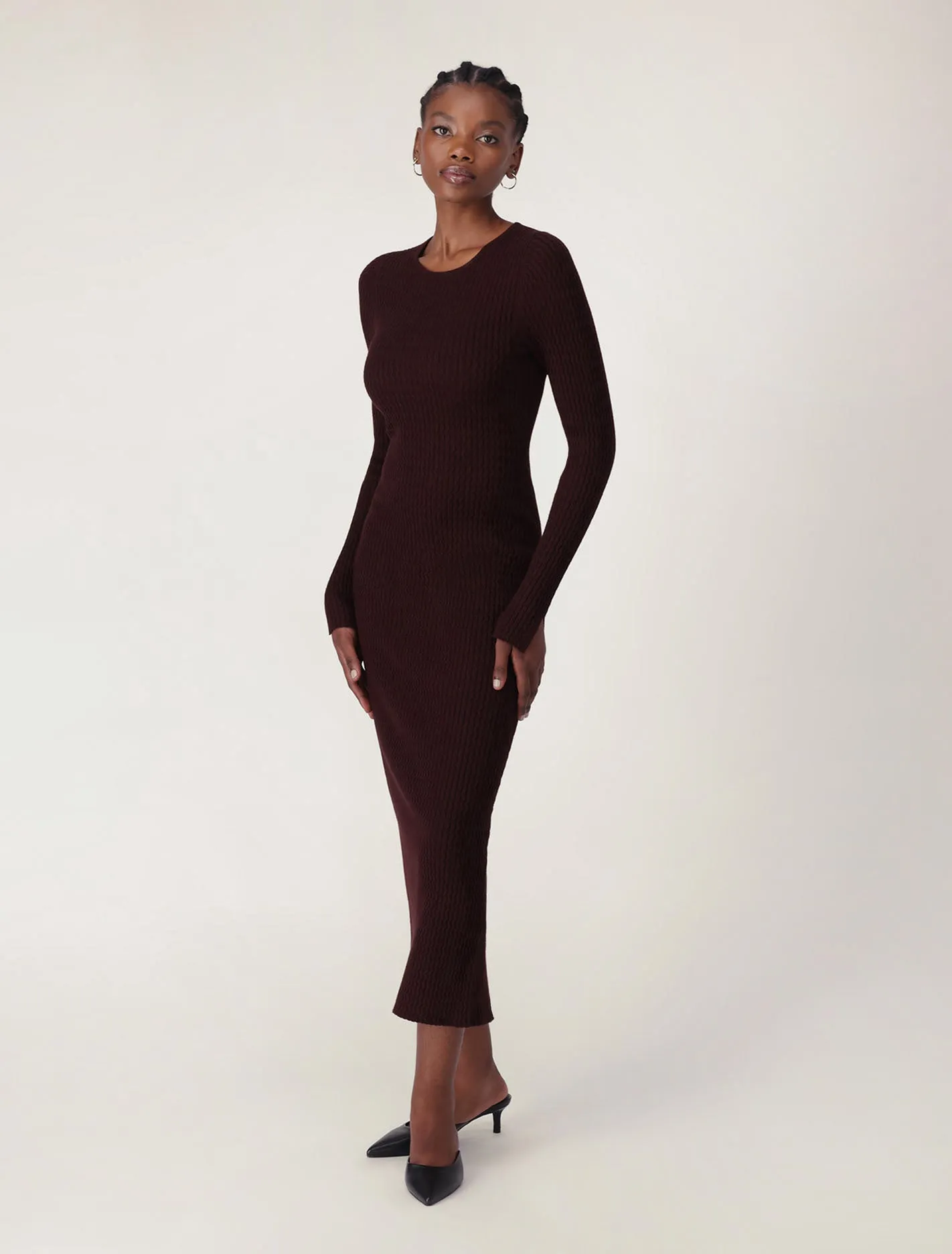 Georgia Textured Crew Neck Dress