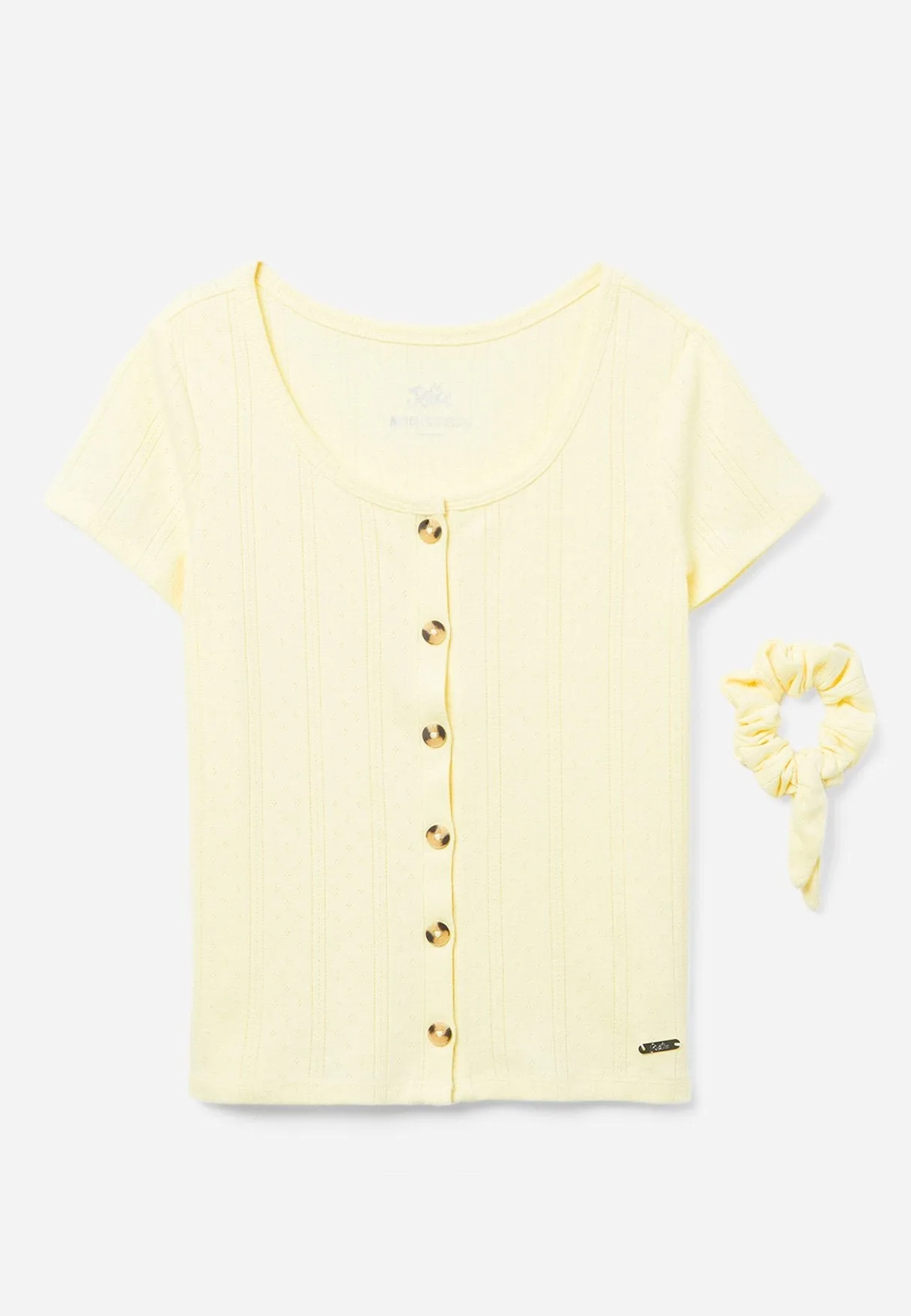 Henley Top & Hair Tie