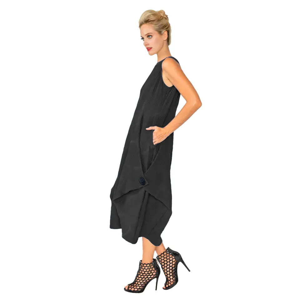 IC Collection Fashion Forward Midi Dress in Black - 5842D-BK - Size S Only!