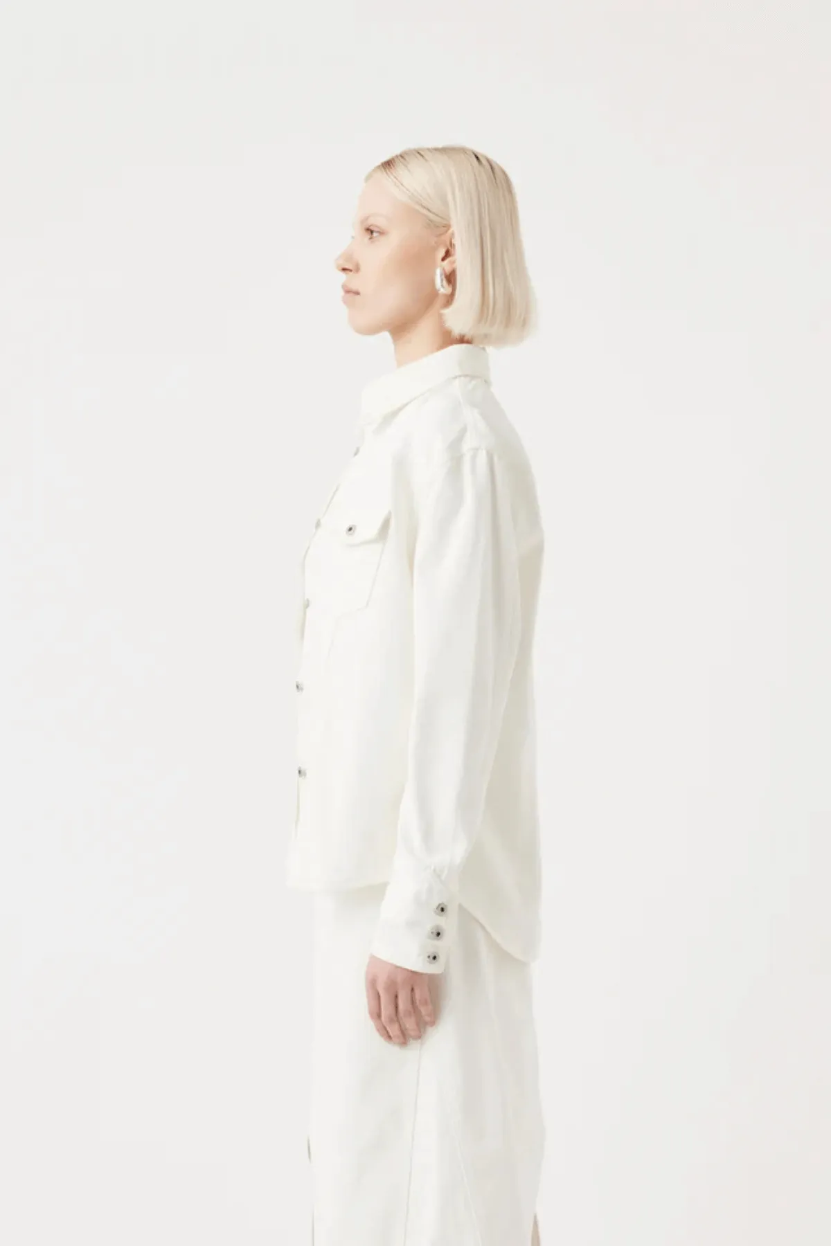 IRIS LONG SLEEVE SHIRT WHITE