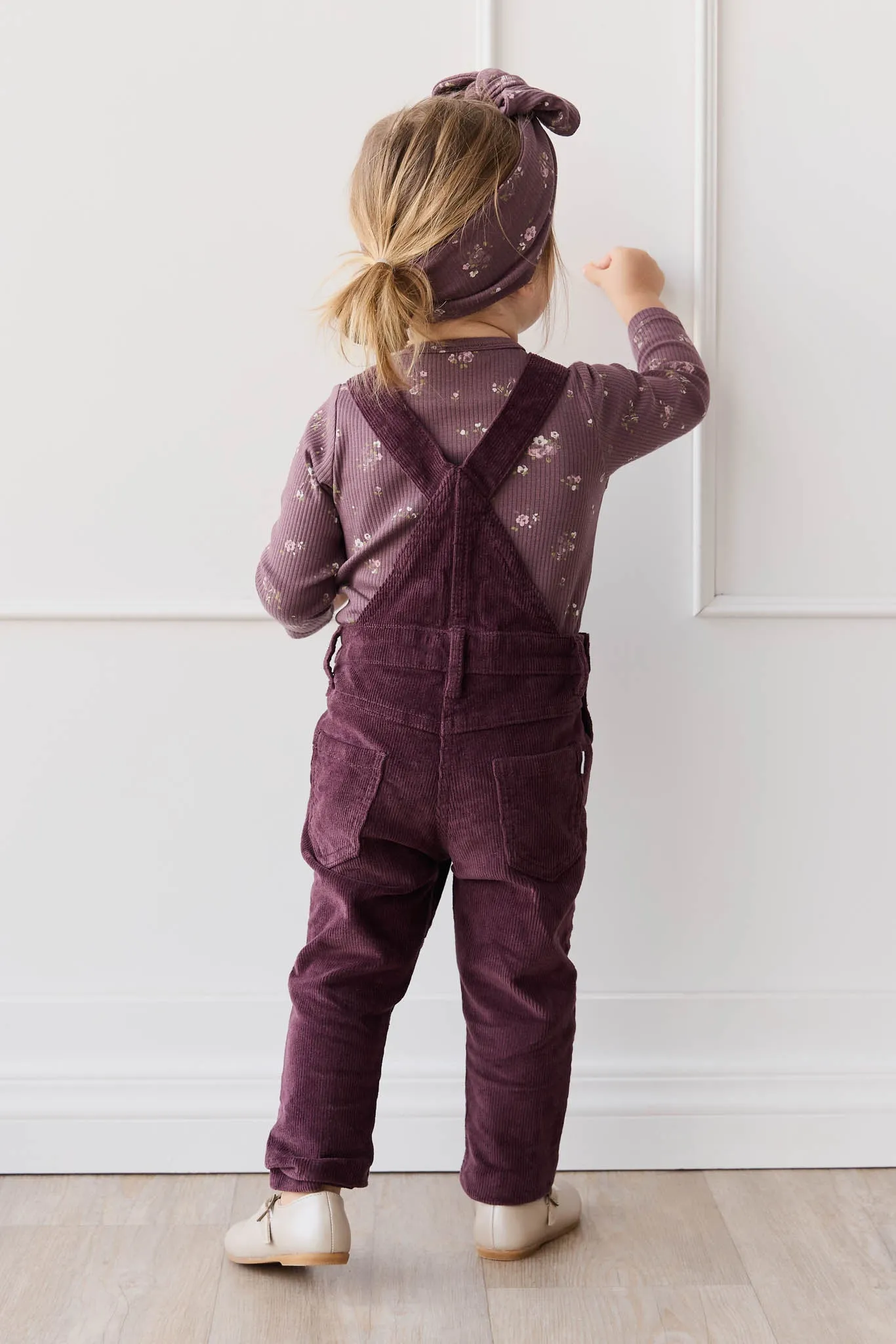 Jordie Cord Overall - Blackberry