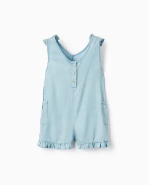 Jumpsuit in Light Denim for Baby Girls, Light Blue