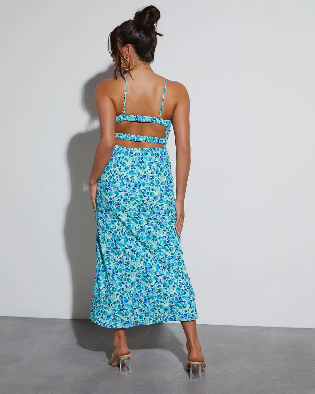 Justine Floral Slip Midi Dress