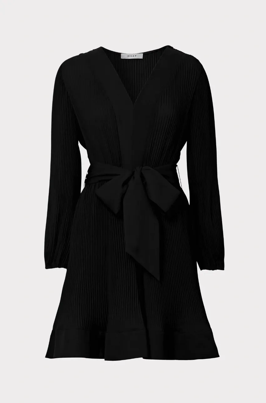 Liv Pleated Dress - Black