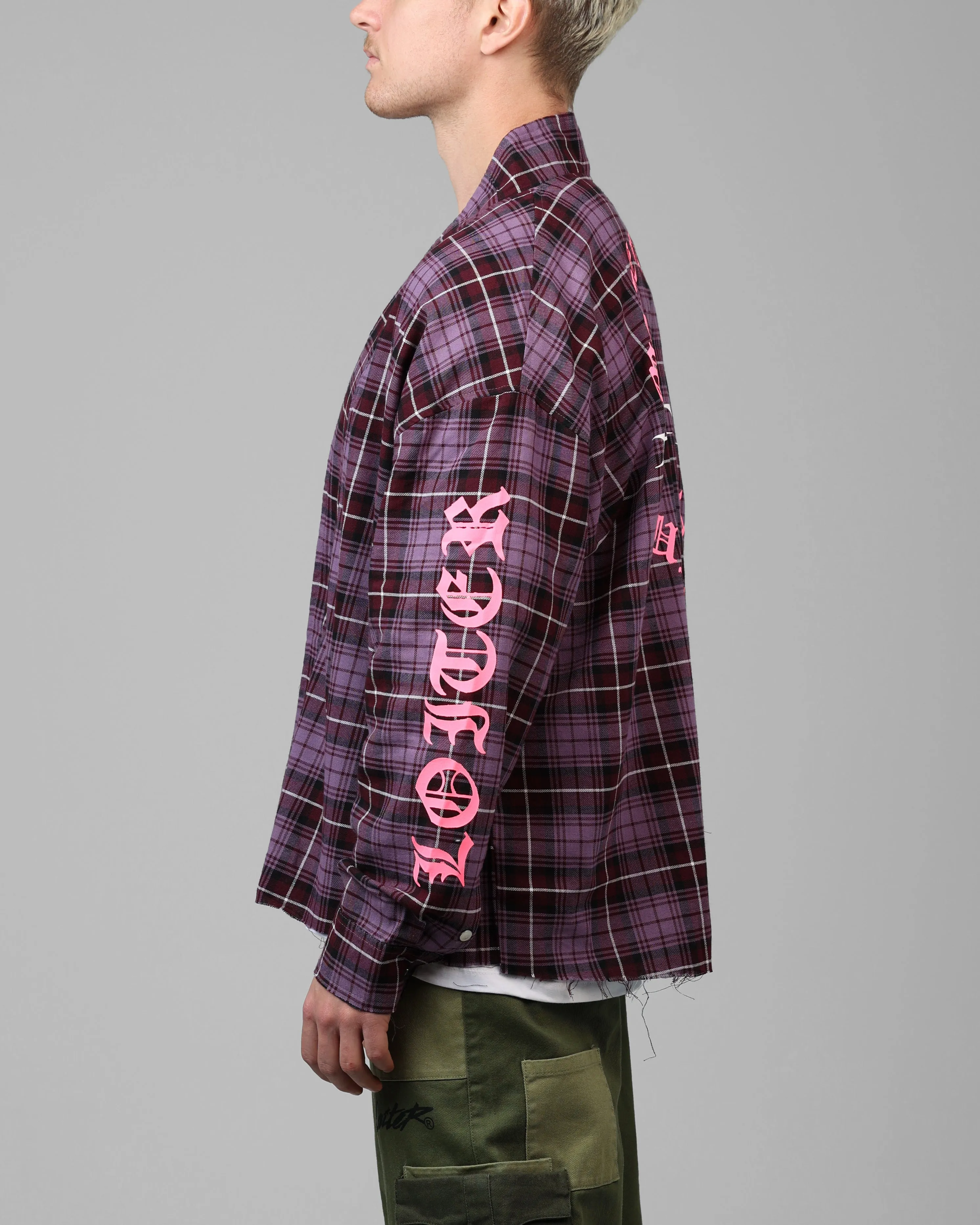 Loiter Kimono Flannel Purple