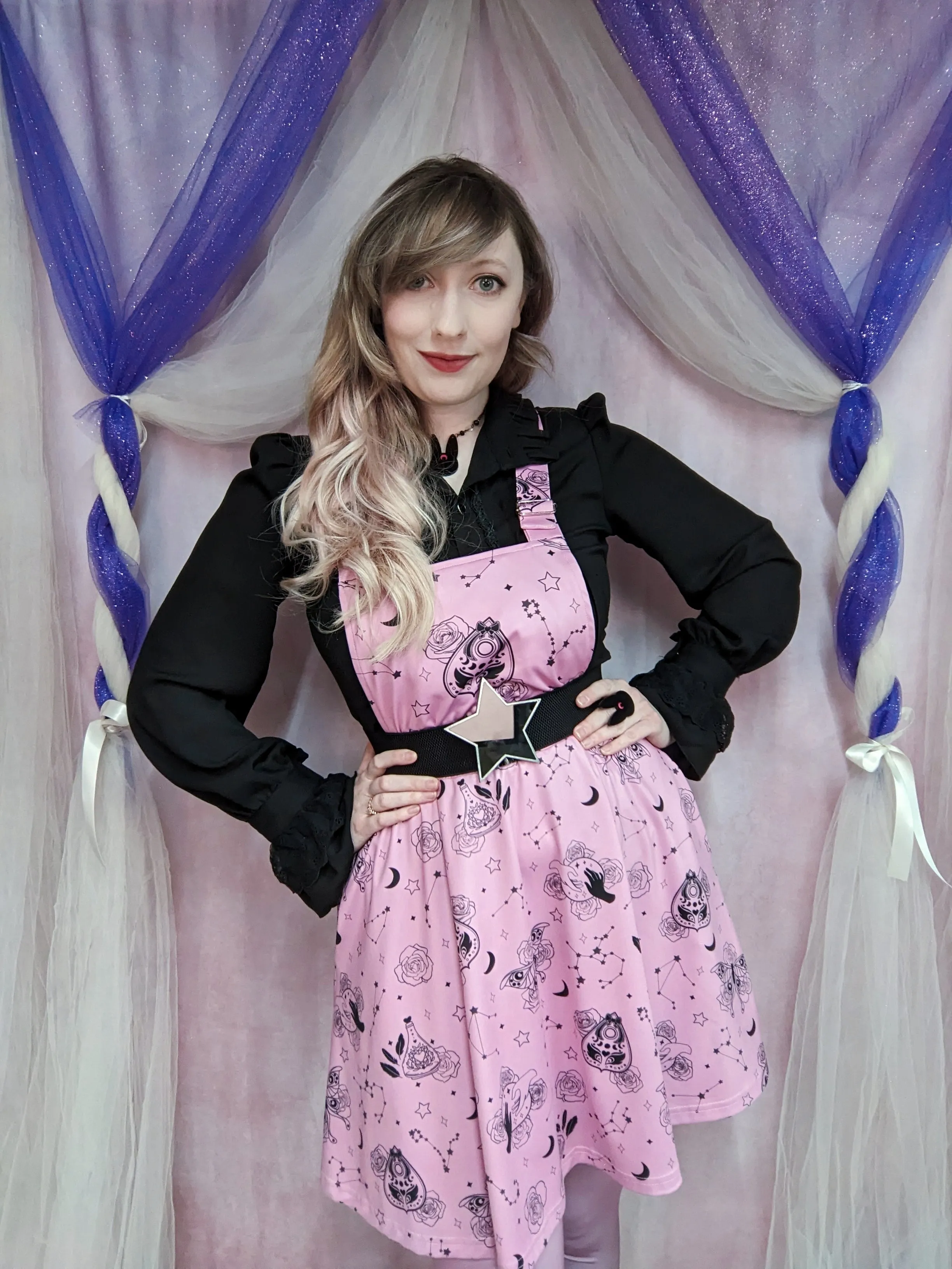 Lovely Oracle Pink Apron Dress