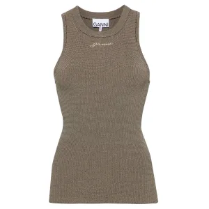 Melange Knit Sleeveless Top