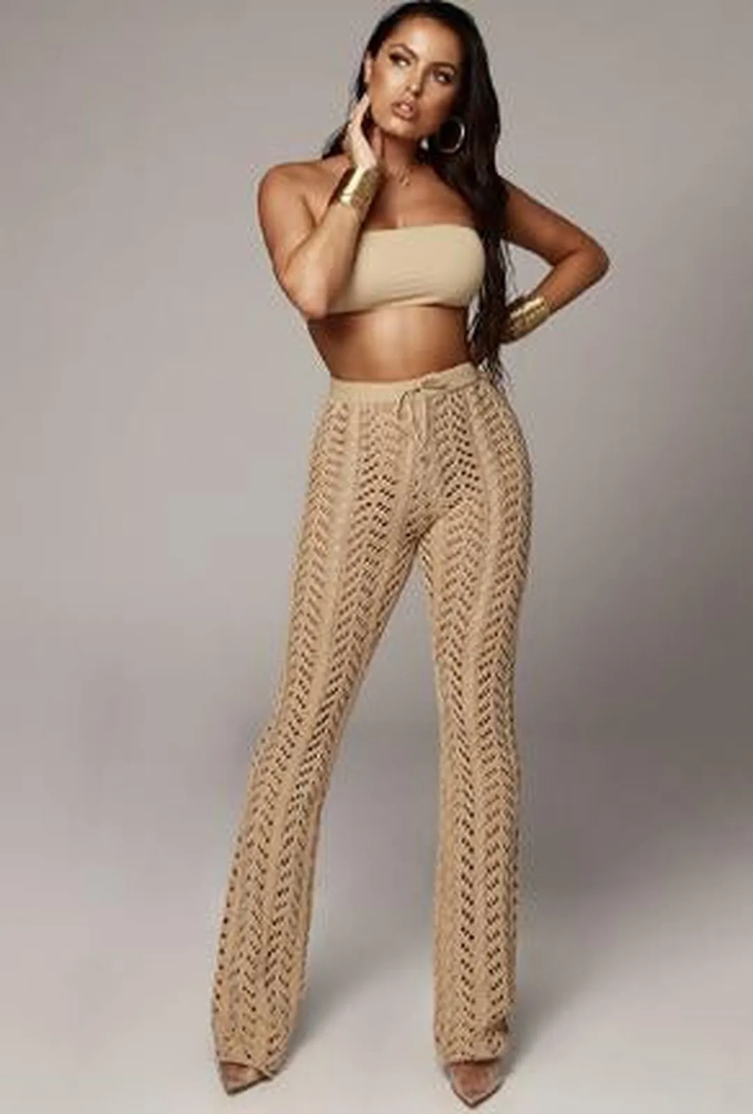 MONIQUE - KNIT CROCHET PANTS