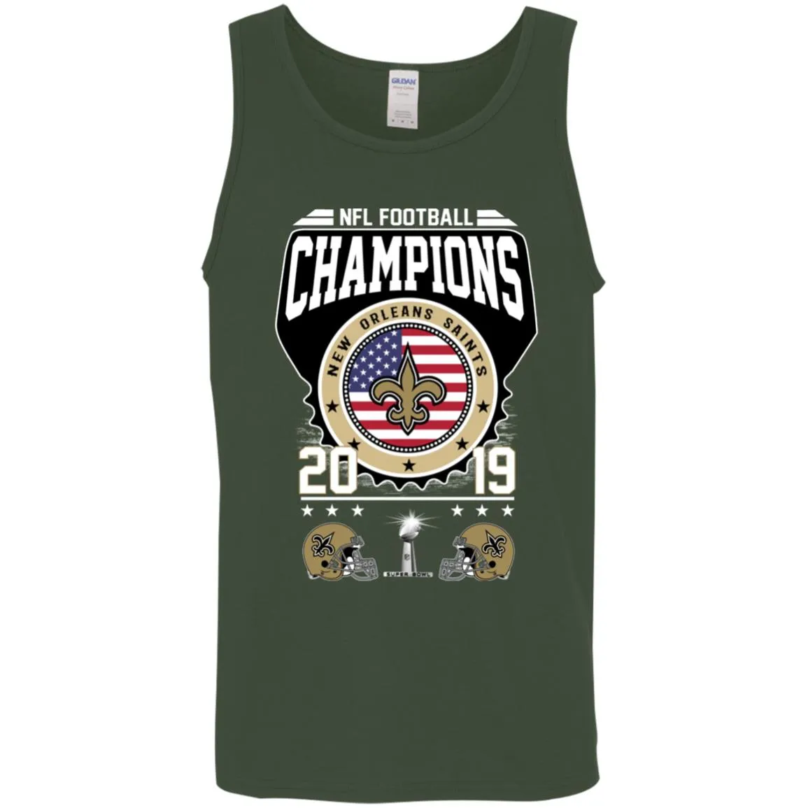 Nfl – Football Champions New Orleans Saints Super Bowl 2019 Men Cotton Tank