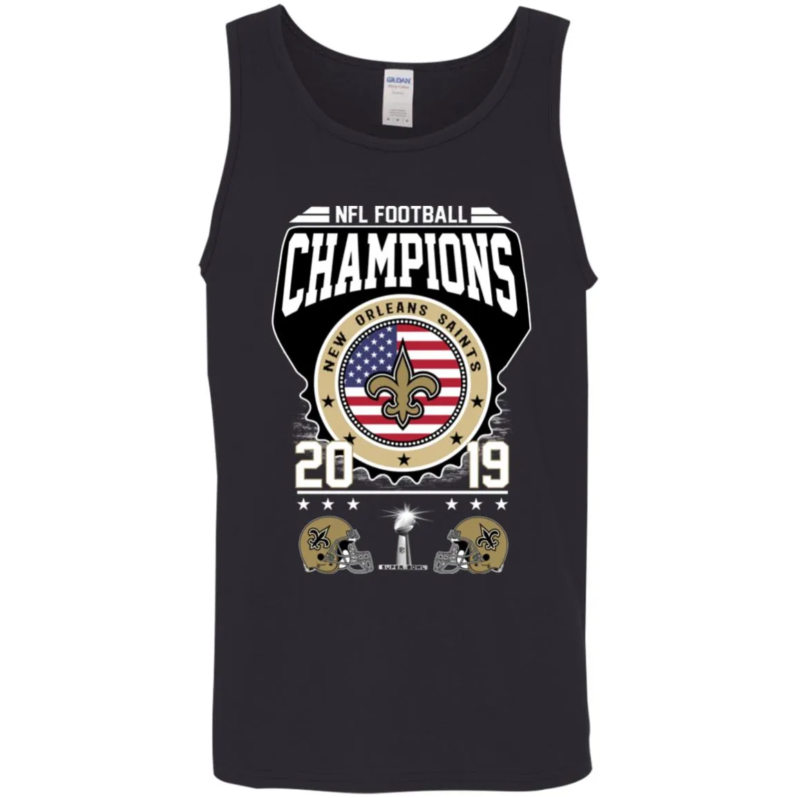 Nfl – Football Champions New Orleans Saints Super Bowl 2019 Men Cotton Tank